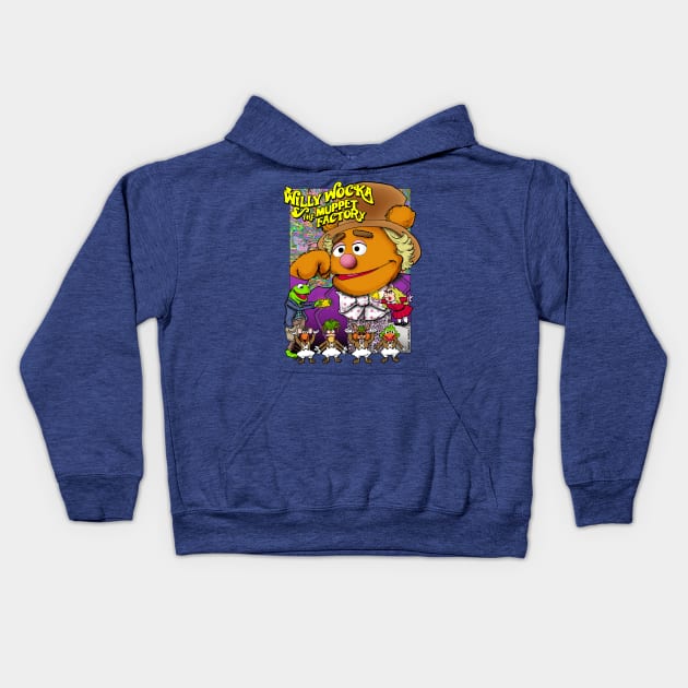 Willie Wocka and the Muppet Factory Kids Hoodie by Durkinworks